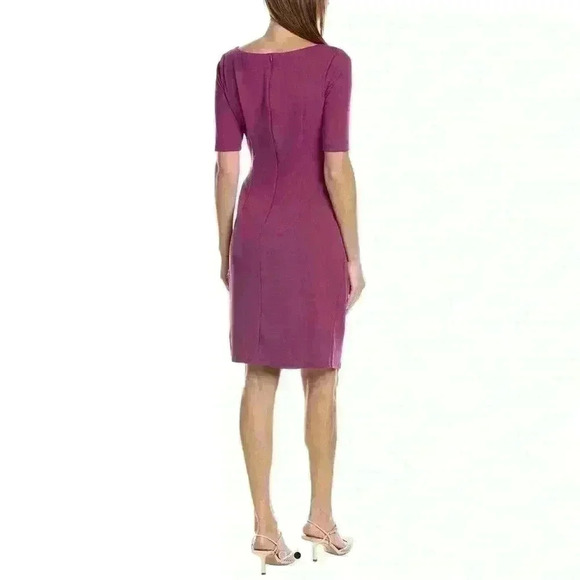 NWT Maggy London Pleated Sheath Dress in Grape Item #1Y - Picture 2 of 10